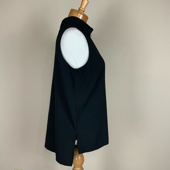 Adrienne Sleeveless Top w/ Cutout Black Size L - Picture 7 of 12